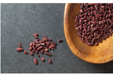 A bowl with red yeast rice