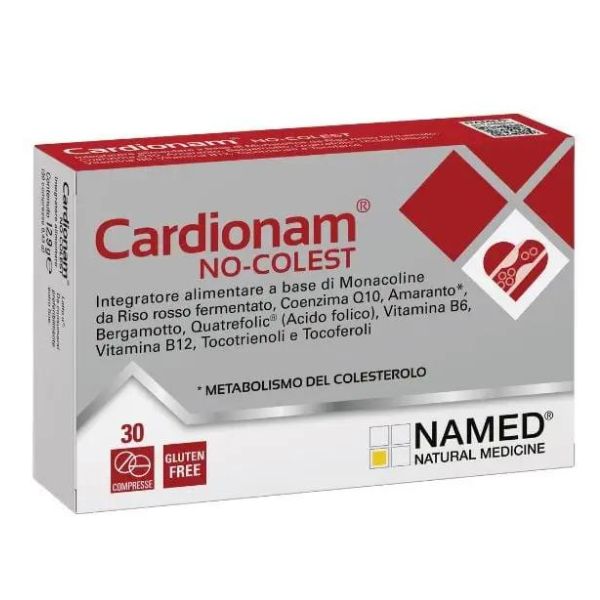 Named Cardionam No-Colest Food Supplement for Healthy Cholesterol Levels 30 tablets