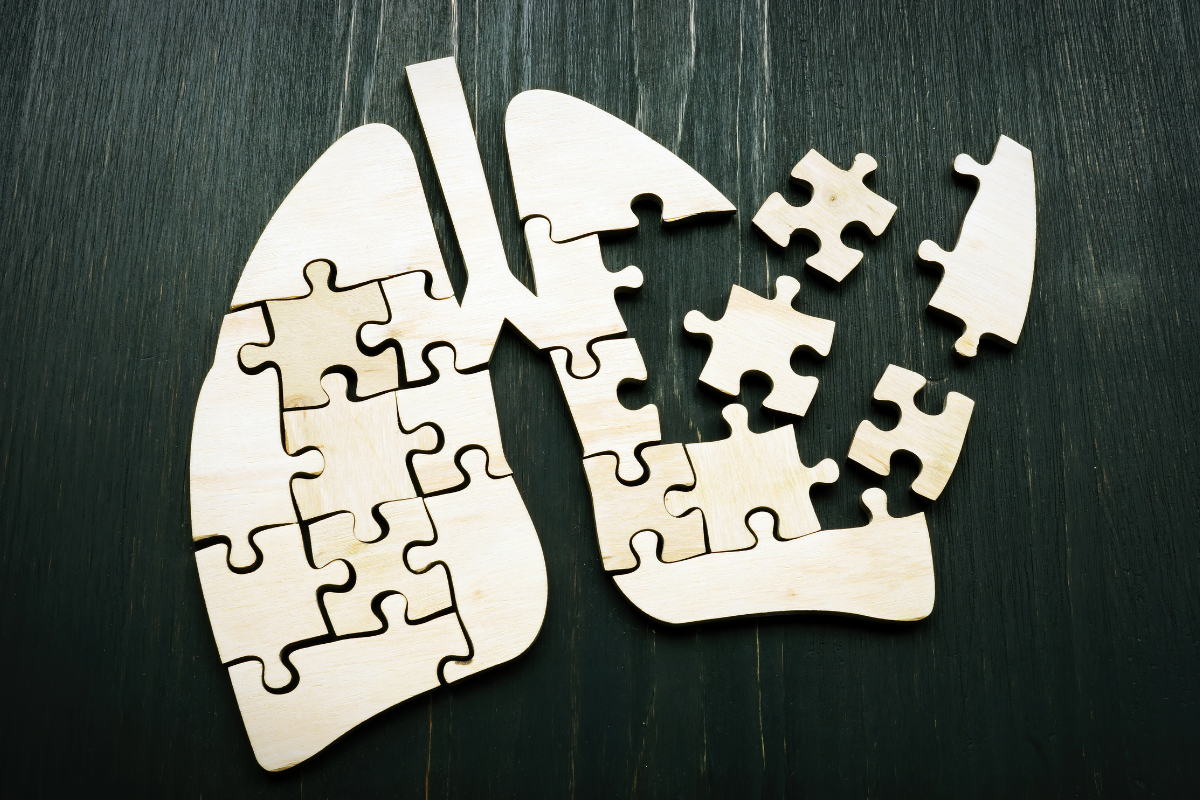 puzzle that forms lungs with copd